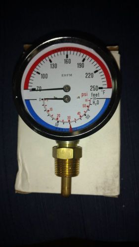 ENFM Tridicator (Temp &amp; Pressure Gauge) 70-250 degrees and 0-55 psi 1/2in thread