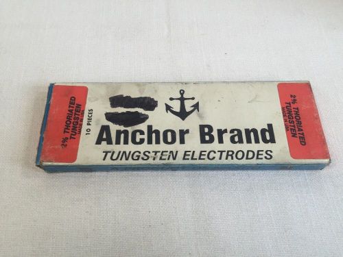 10 Pack Anchor Tungsten TIG Welding Electrode 1/8&#034; x 7&#034; 2% Thoriated Red Rod