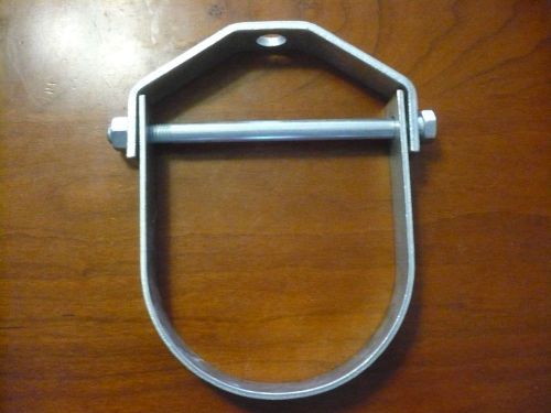 Lot of 5 pipe hanger riser 5&#034; clamp plumbing brewery industrial commercial steel for sale