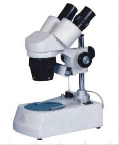 Binocular stereo microscope w top bottom pole type light stand for sale