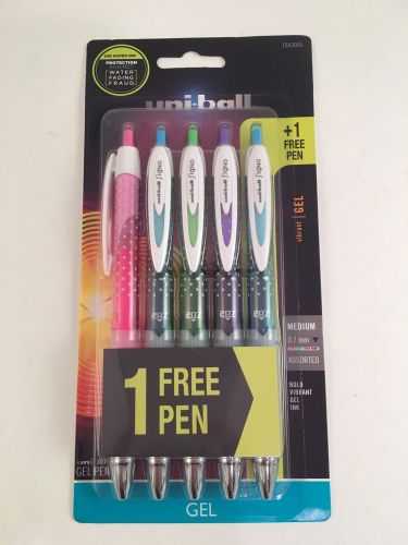 Uni-ball Signo 207 Gel Assorted Ink 0.7 Retractable Bold Vibrant Gel Ink 5 Pack