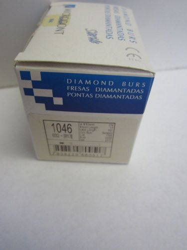 Dental Microdont Disposable Diamond Bur Inverted Cone #1046 Pack Of 10