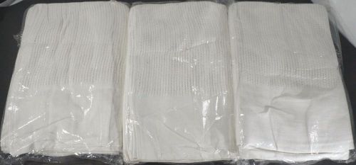 New Twin 66&#034; x 90&#034; White Hospital Thermal Blanket Set of 3 R &amp; R Textile X51000