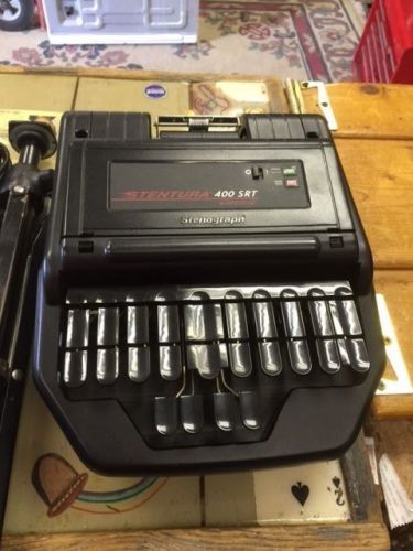 Stentura 400 SRT Electric Stenograph w/ case and cables and stand / headphones