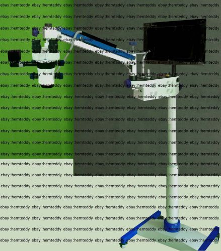 3 step -ent surgical microscope with accessories + led monitor - manual focusing for sale