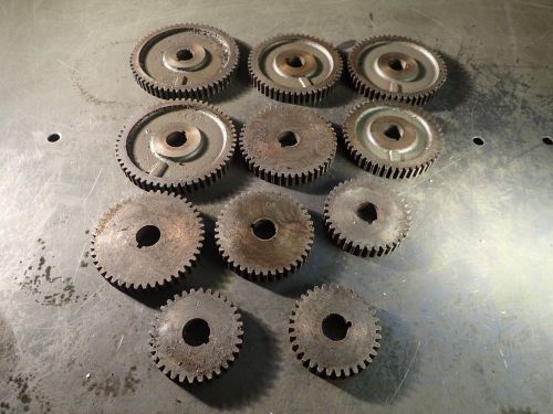 11 Pc Lot 9&#034; South Bend Lathe Change Gears 5/8&#034; Keyed Bore 3/8&#034; Thick