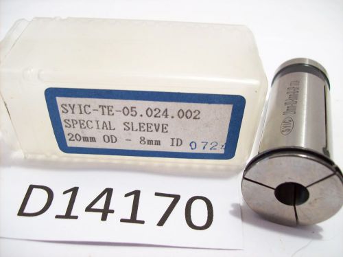 New techniks-syic straight sealed coolant collet  20mm od   8mm id  d14170 for sale