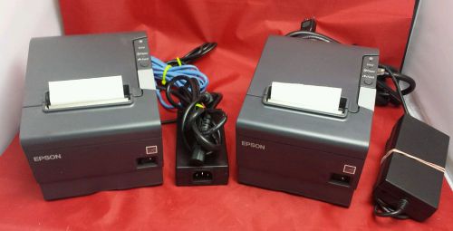 LOT OF 2 EPSON TM-T88V Receit Printer Model M244A TESTED WORKING