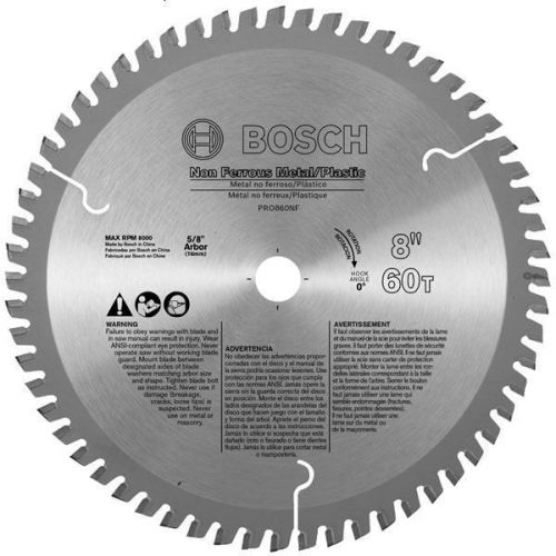 BOSCH PRO860NF Industrial Circular Saw Blade -Diameter x Tooth: 8&#039;&#039; x 60 TCG
