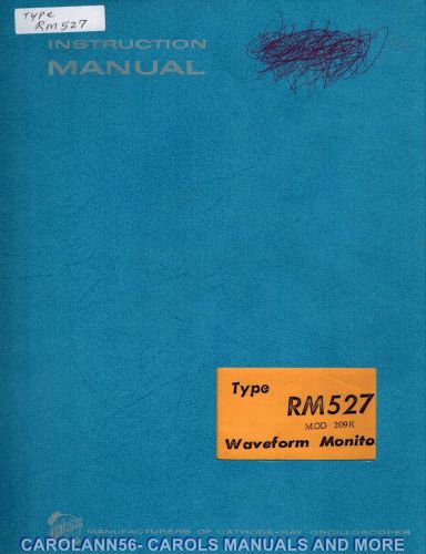 TEKTRONIX Manual RM527 WAVEFORM MONITOR
