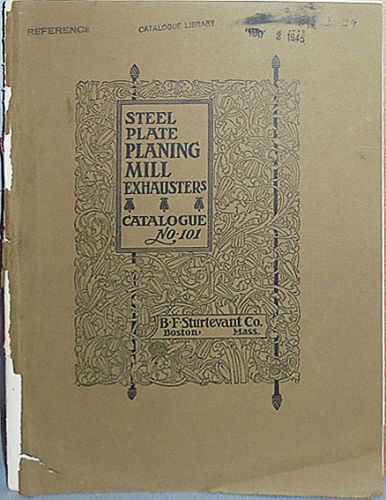 -Rare- 1899 -Sturtevant- Industrial Machinery Trade Catalog - Boston