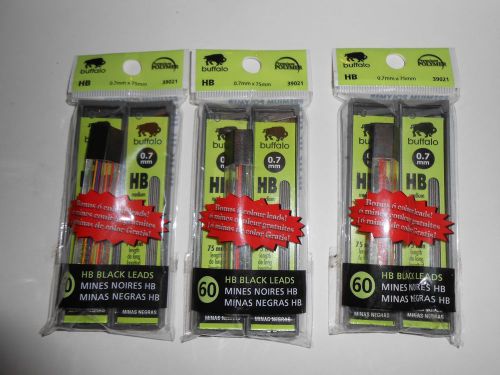 BUFFALO Premium HB Polymer Mechanical pencil Refills 0.7 mm 198 Leads w/18 Color