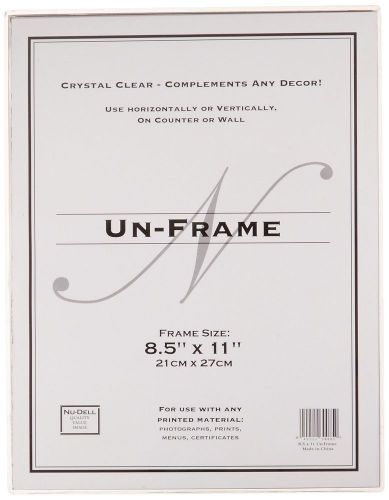 Nu-Dell 8.5 x 11 Inches  Box Photo Frame / Sign Holder Un-Frame Clear