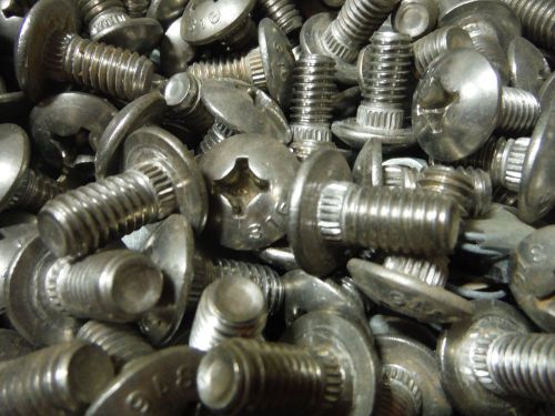 3/8-16 x 3/4&#034; ribbed neck carriage bolt (50pcs) w/ serrated flange nut stainless for sale