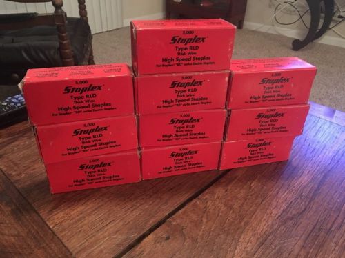 Staplex Type RLD Thick Wire High Speed Staples 10 Boxes Most Full Read !