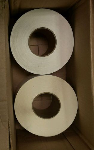 Lot of 2   4 x 1 Perfed White Permanent Adhesive Thermal Transfer Roll Label