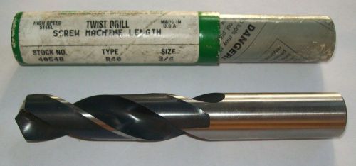 3/4&#034; precision twist drill screw machine length hss r40 for sale