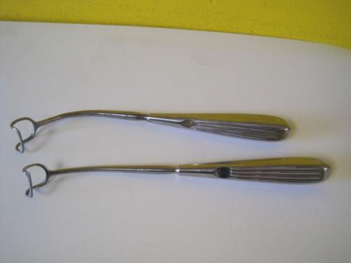 Lot of 2 storz reverse curve adenoid curette size 2 3 stainless steel used for sale