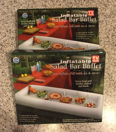 Lot of 2 Inflatable Serving Salad Bar Buffet  TV TRENDS.
