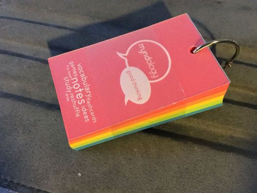 myndology vocabulary neon flash cards for games notes study stationary 75 cards