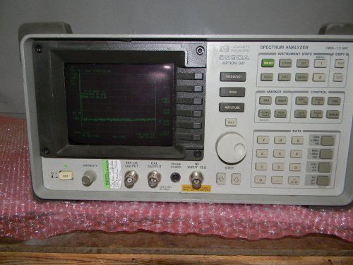 Hewlett packard 8590a 1 mhz-1.5ghz, w option 001, 021, w probes, missing handle for sale