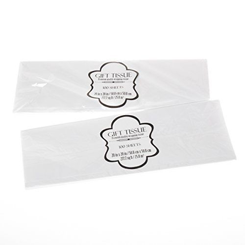 Premium White Gift Tissue Paper 20 X 20 100 Sheet 2 Pack 200 Sheets Total