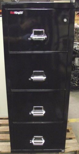 Fireking25 fireproof vertical file cabinet 4-drawer 21&#034;  (black) #13; 4mo wrrnty for sale