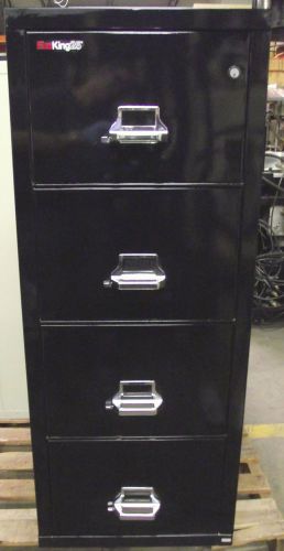 FireKing25 Fireproof Vertical File Cabinet 4-Drawer 21&#034;  (Black) #13; 4mo Wrrnty