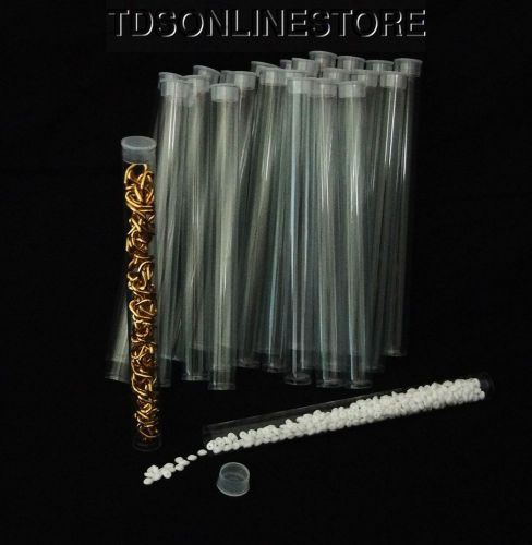 Package Of 100 Round Clear Plastic Storage Tubes 6&#034;