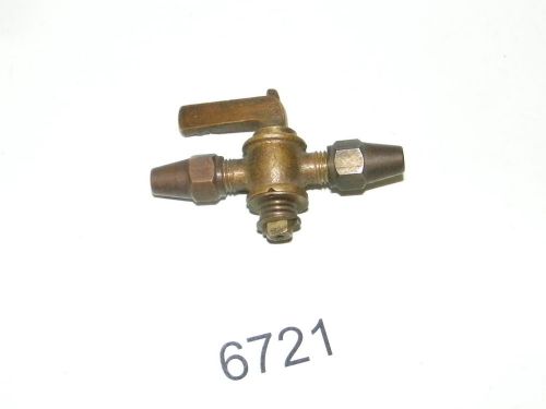 Vintage brass shut off valve shut off cock for 1/4&#034; tubing for sale