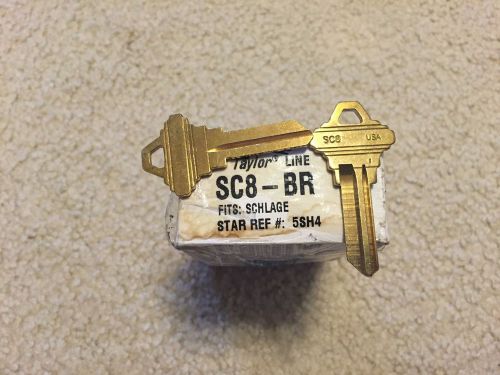 sc8 taylor key blanks by ilco 5sh4 fits schlage lot of 19