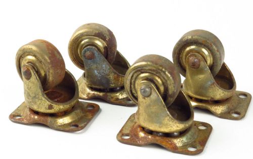 Vtg metal wheel furniture salvage iron swivel caster lot industrial for sale
