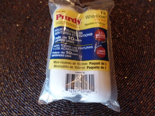 Purdy Wire 4&#034; White Dove™ 2 Roller Multi-Packs 3/8&#034; Nap Free Shipping