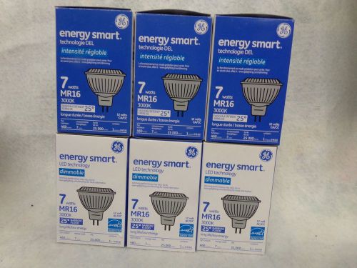 Six(6) Pack GE 66524  LED7XDMR16830/25 MR16 Flood LED Light Bulb