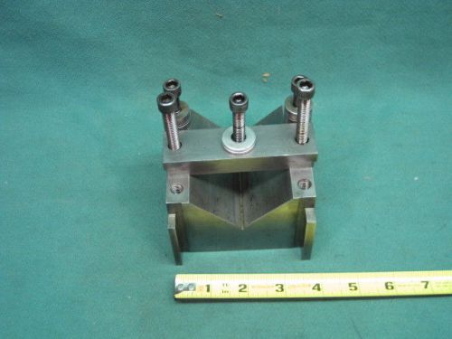 LARGE SPECIAL MACHINIST MADE V BLOCK - 3 3/4&#034; BY 3 3/4&#034; BY 2 1/2&#034;
