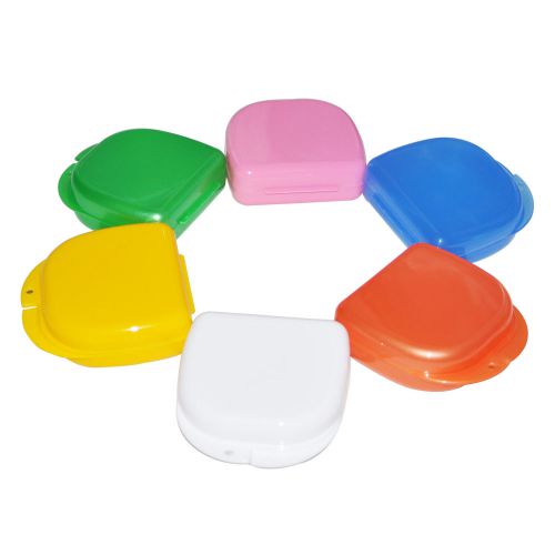 Hot color dental orthodontic retainer mouth guard night guard denture case box for sale