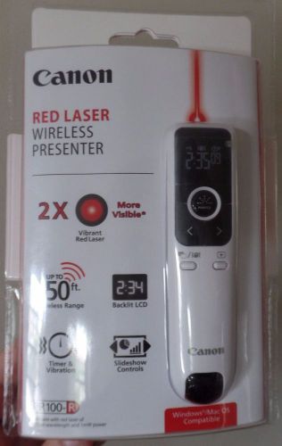 Canon PR100-R Wireless Presentation Pointer, Red Laser, White