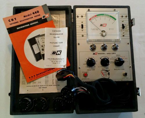 B&amp;K Manufacturing Cathode Rejuvenator Tester CRT 440 In Case With Manual