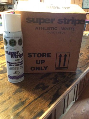 Case of white super stripe athletic power paint cartridge
