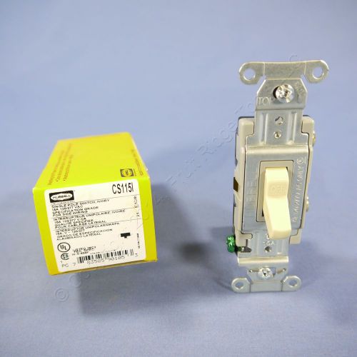New hubbell bryant ivory commercial toggle wall light switch 15a 120/277v cs115i for sale