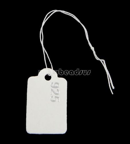 500 Pcs Lable String Strung for 925 Silver Jewelry Paper Price Tags