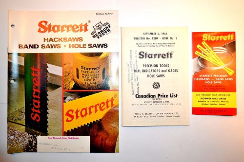 Starrett saw catalog &amp; advertisement &amp; price list group #rr409 for sale