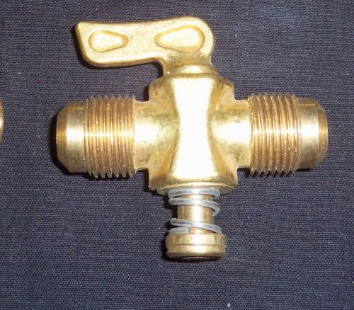 1/2 inch double male thread brass drain shut off valve fuel gas oil air for sale