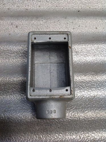 Crouse hinds single gang box 1&#034; fs3 condulet body explosion proof cast metal 3/4 for sale