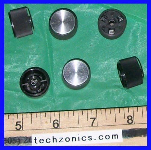 (2) plastic/aluminum radio knobs/electronic knobs,3/16&#034; - radio,tv,ham,cars,amps for sale