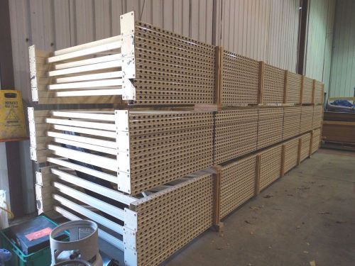 Racking pallet rack shelving teardrop 68&#034; x 288&#034; upright $200.00ea steel king for sale