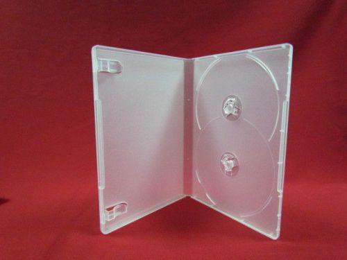 100 14mm Double 2/ONE Overlapping DVD Cases, Clear BL34