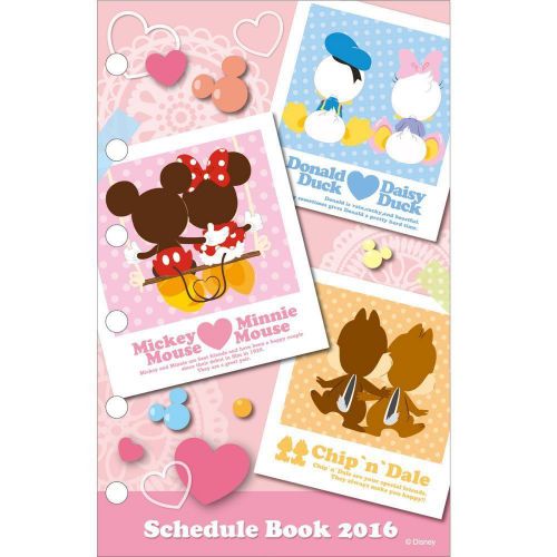 2016 Disney Cutie Hip Micky Weekly Agenda Refills Organizer Pages from Japan New