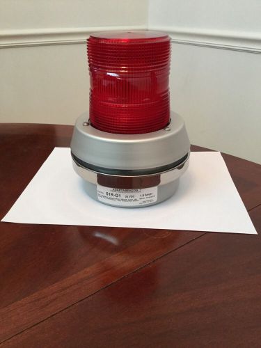 Edwards adaptabeacon 51r-g1 24vdc 1.0 amps flashing strobe light with horn red for sale