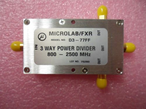 MICROLAB/FXR D3-77FF SPLITTER 3 WAY, SMA CON 800-2500 MHz NEW